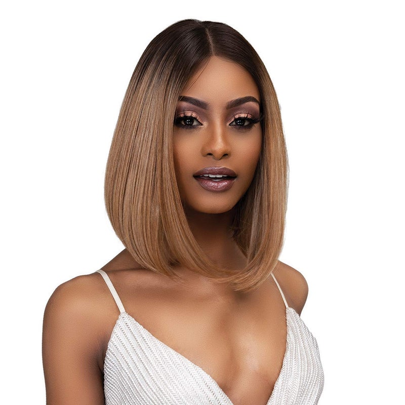 Janet Collection Melt 13x6 Frontal Part ASIA Lace Wig (1B) - Image 1
